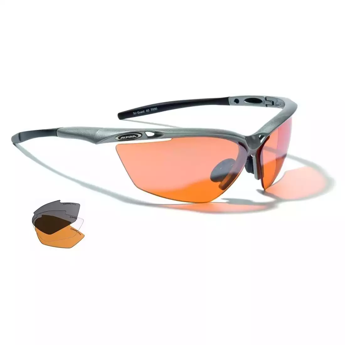 ALPINA TRI-GUARD50 - okulary sportowe - kolor: Srebrny