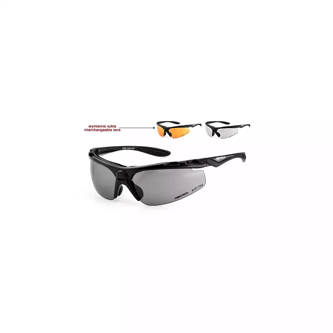 ARCTICA okulary sportowe S-30 B - kolor: Czarny