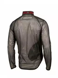CROSSROAD RACE ultralekka kurtka rowerowe przeciwdeszczow, transparent-czarny