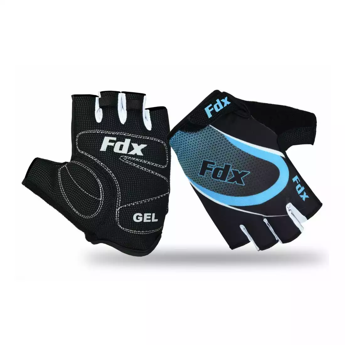 FDX 1010 męskie rękawiczki rowerowe czarno-niebieskie