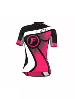 FDX 1020 damska koszulka rowerowa czarno-różowa 