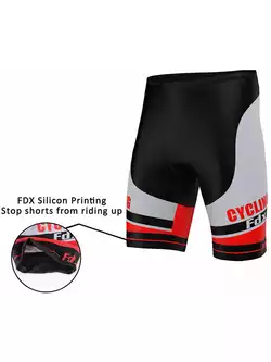 FDX 1070 męskie spodenki rowerowe bez szelek czarno-czerwone