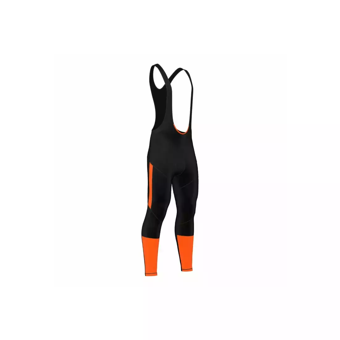 FDX 1220 ocieplane spodnie rowerowe, czarny-pomarańcz