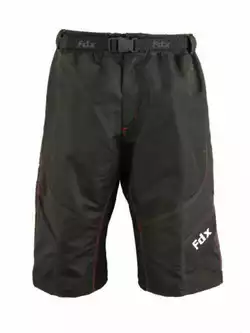 FDX 2020 męskie szorty rowerowe MTB czarno-czerwone