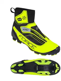 FORCE ICE MTB 94041 zimowe buty rowerowe, czarny-fluor