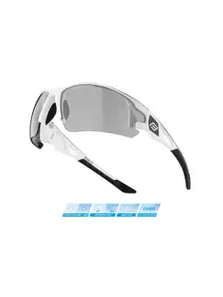 FORCE Okulary sportowe fotochromowe CALIBRE, białe 91056