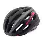 GIRO SAGA - damski kask rowerowy czarno-szaro-różowy
