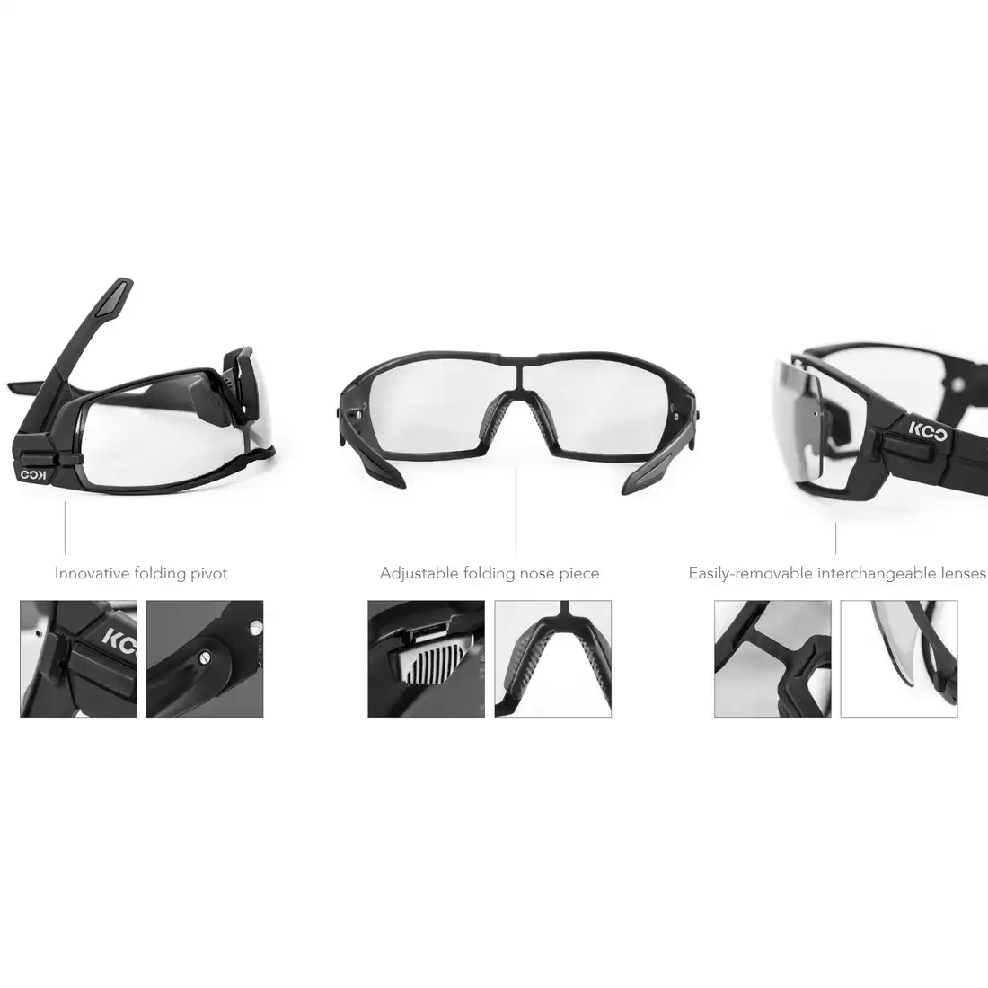 KOO OPEN - okulary sportowe LIME CEY00002.208 - lime-szkło-superblue/clear