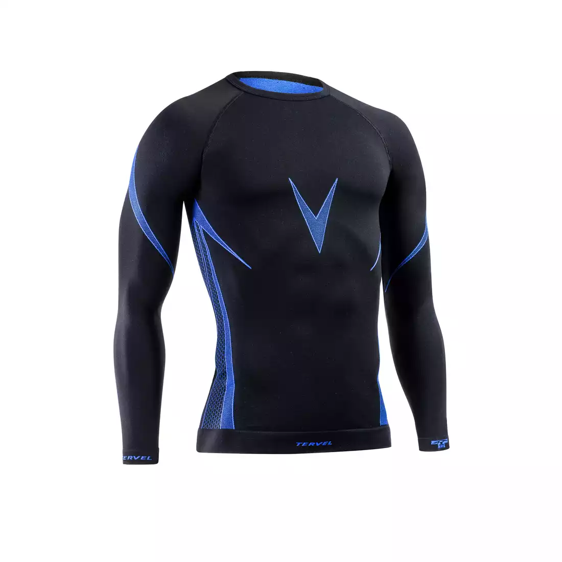 TERVEL - OPTILINE OPT1007 - koszulka męska termoaktywna D/R - czarno-niebieska