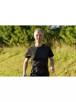 ROGELLI RUN PROMOTION męska koszulka sportowa z krótkim rękawem, czarna