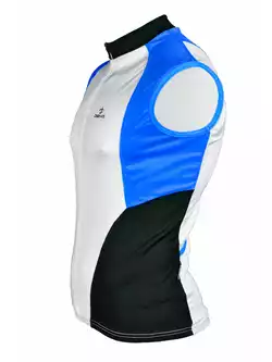 DEKO HAITI II męska koszulka rowerowa bez rękawków, biało-niebieska