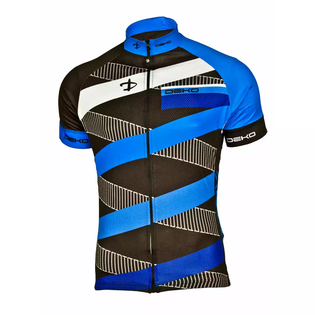 DEKO STRIP koszulka rowerowa czarno-niebieska