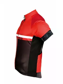 DEKO STYLE  męska koszulka rowerowa, czarny-czerwony