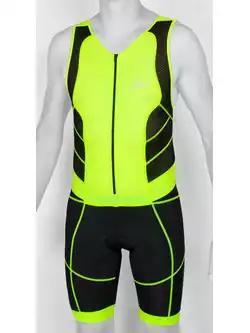 DEKO TRST-203 męski strój triathlonowy czarno-fluorowy