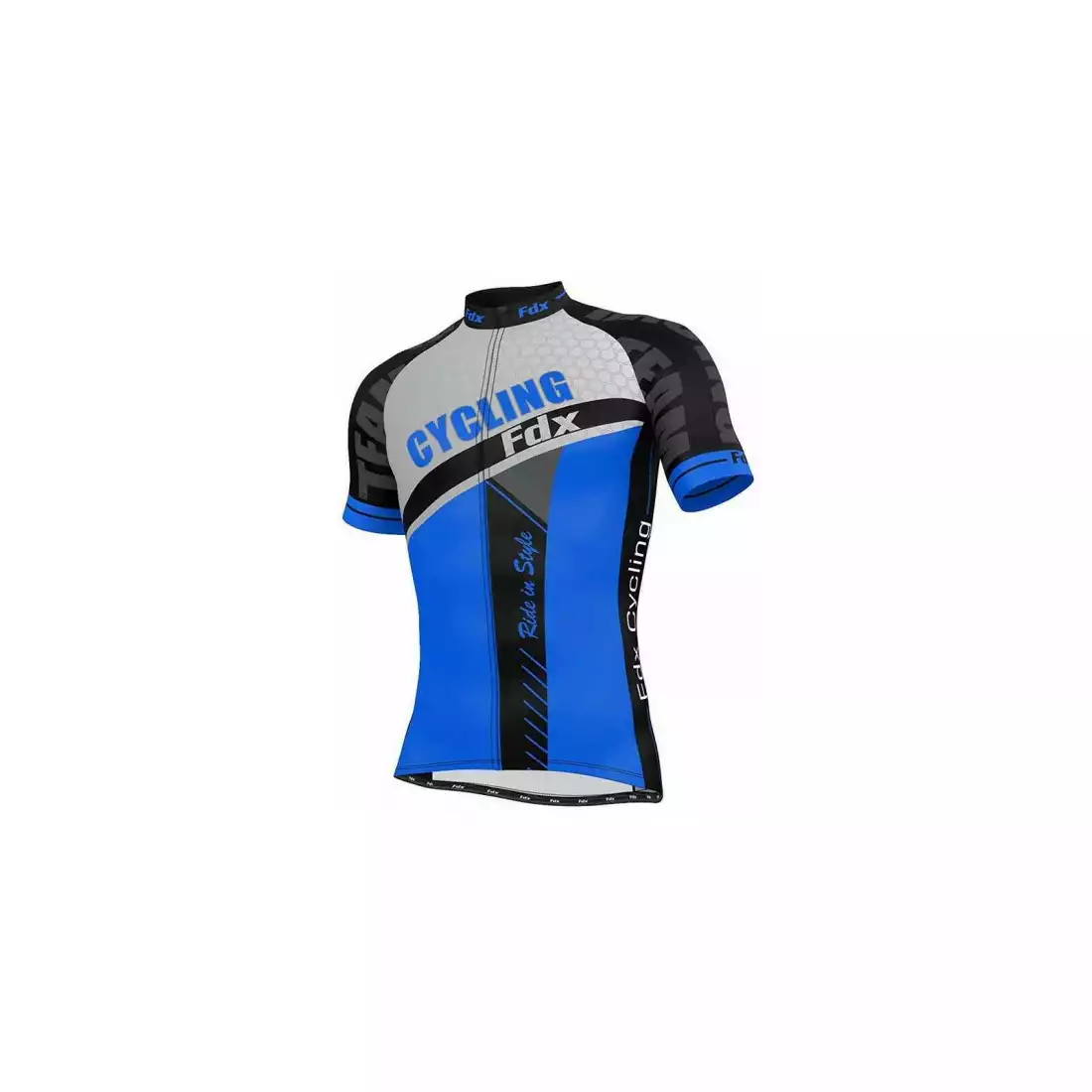 FDX 1070 męski zestaw rowerowy koszulka + spodenki na szelce z wkładką, niebieski