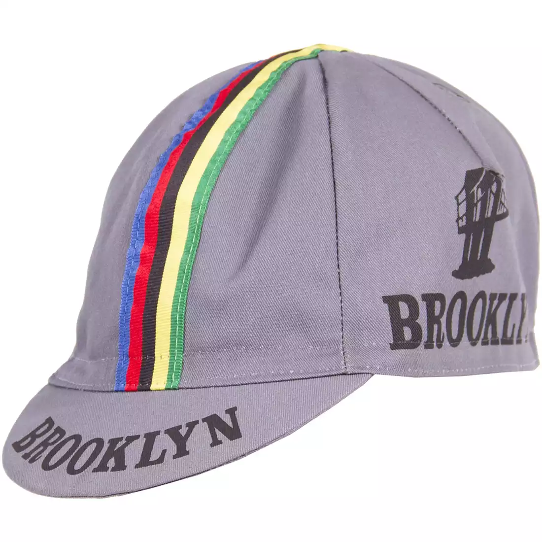 GIORDANA SS18 czapeczka kolarska - Brooklyn -  Gray w/ Stripe tape  GI-S6-COCA-BROK-GRAY one size