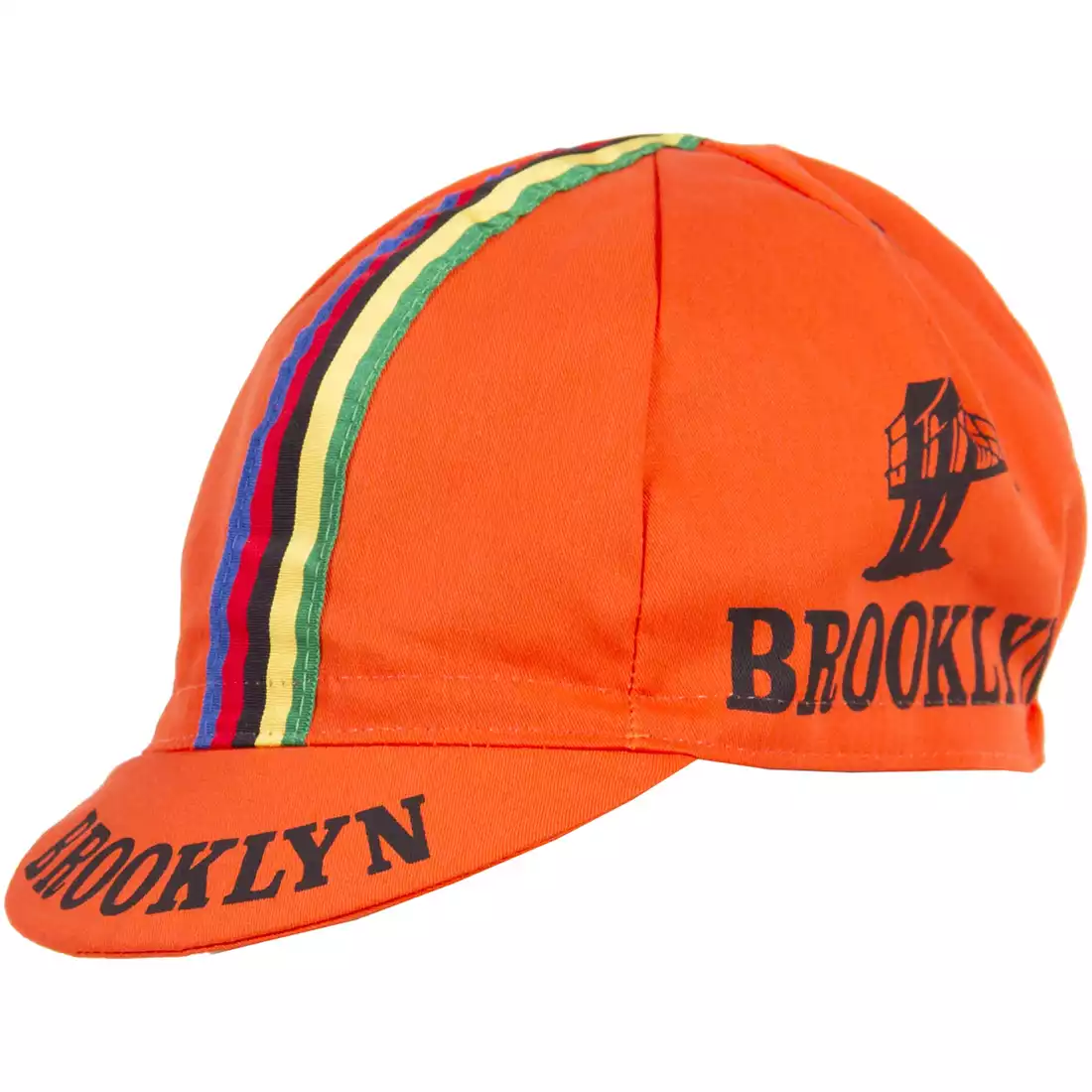 GIORDANA SS18 czapeczka kolarska - Brooklyn -  Orange w/ Stripe tape  GI-S6-COCA-BROK-ORAN one size