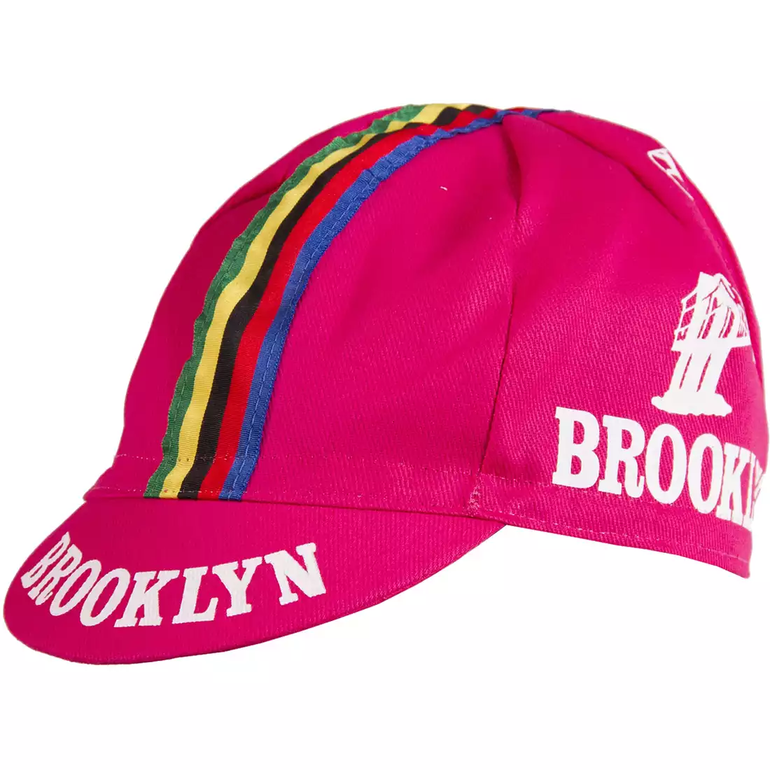 GIORDANA SS18 czapeczka kolarska - Brooklyn -  Pink w/ Stripe tape  GI-S6-COCA-BROK-PINK one size
