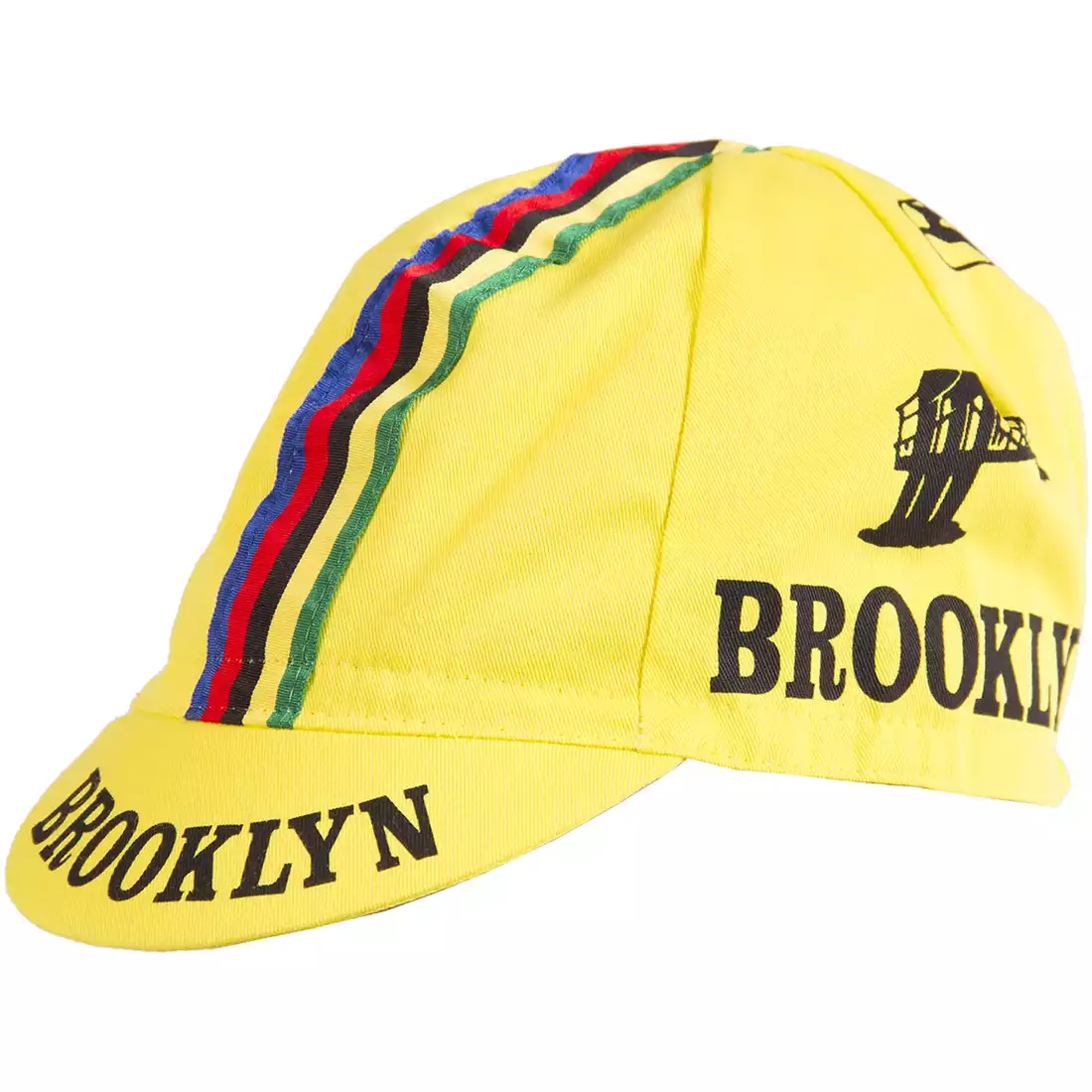 GIORDANA SS18 czapeczka kolarska - Brooklyn -  Yellow w/ Stripe tape  GI-S6-COCA-BROK-YELL one size