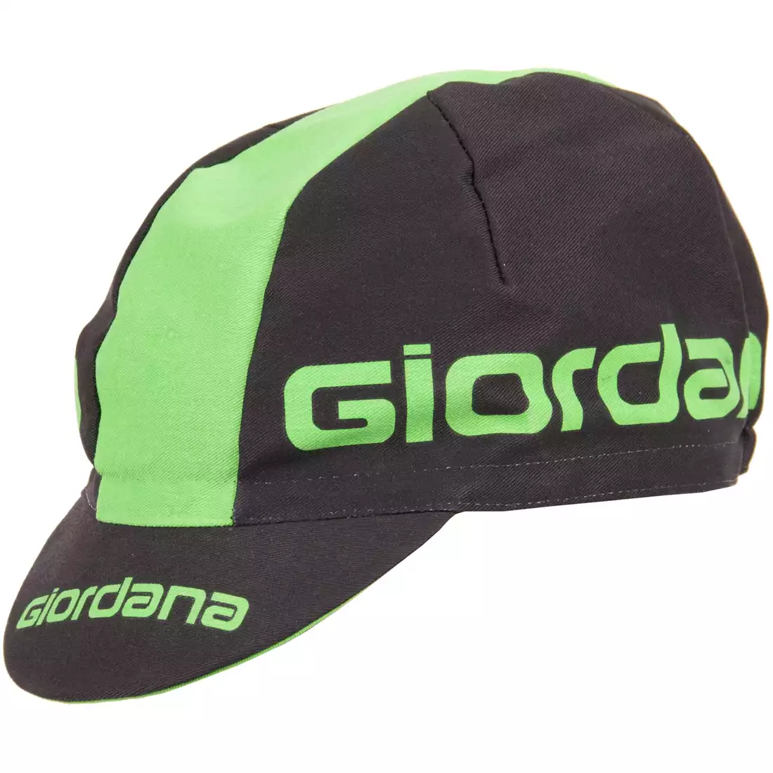 GIORDANA SS18 czapeczka kolarska - Giordana Logo - Black/Fluo Green GI-S5-COCA-GIOR-BKFL one size