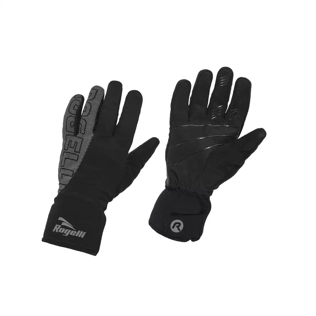 ROGELLI FLASH zimowe rękawiczki rowerowe, softshell, czarne