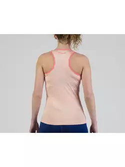 ROGELLI RUN DESIRE 840.265 - damska koszulka do biegania top, bezrękawnik, pink-coral