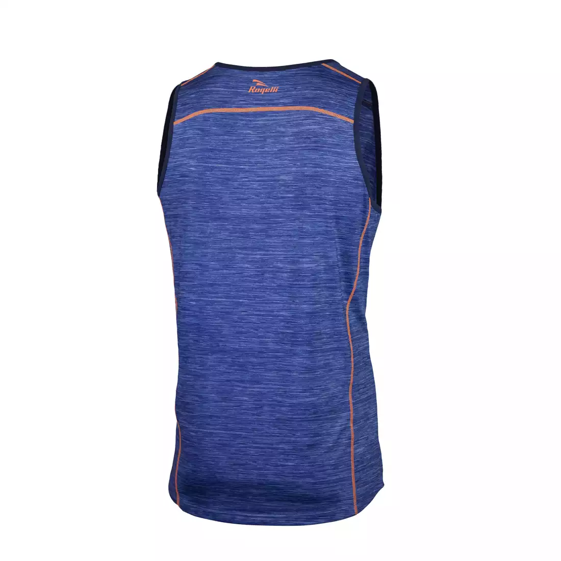 ROGELLI RUN STRUCTURE 830.241 - męska koszulka, bezrękawnik do biegania, niebiesko-pomarańczowa