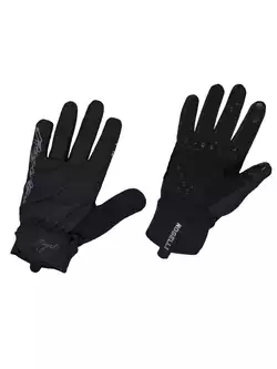ROGELLI STORM damskie zimowe rękawiczki rowerowe, softshell, czarne