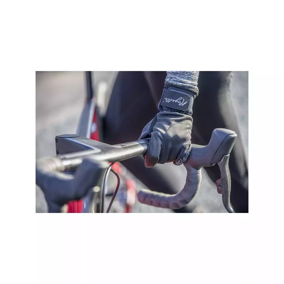 ROGELLI STORM damskie zimowe rękawiczki rowerowe, softshell, czarne