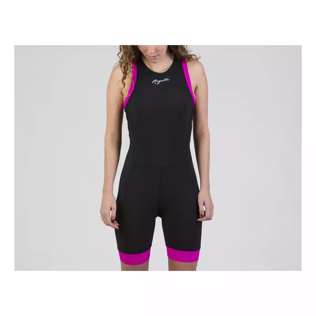 ROGELLI TAUPO 030.008 damski strój triathlonowy, czarno-różowy