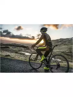 ROGELLI TRAVO 3.0 ocieplane spodnie rowerowe, szelka, czarny-fluor