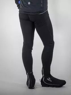 ROGELLI męskie ocieplane spodnie rowerowe VENOSA 3.0  z odblaskiem, czarne