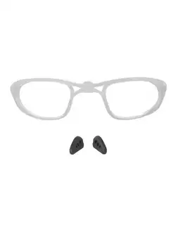 9092225 FORCE RIDE PRO okulary z wymiennymi szkłami + korekcja białe