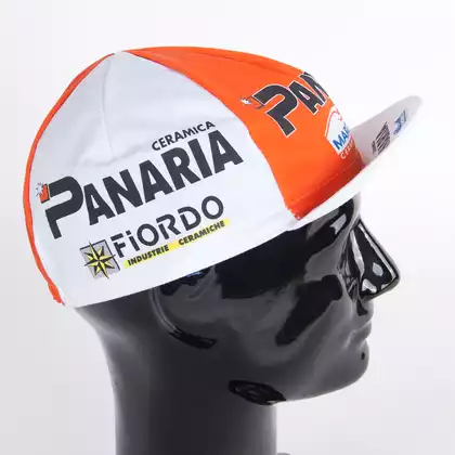 Apis Profi czapeczka kolarska Ceramica Panaria Fiordo pomarańczowo biała