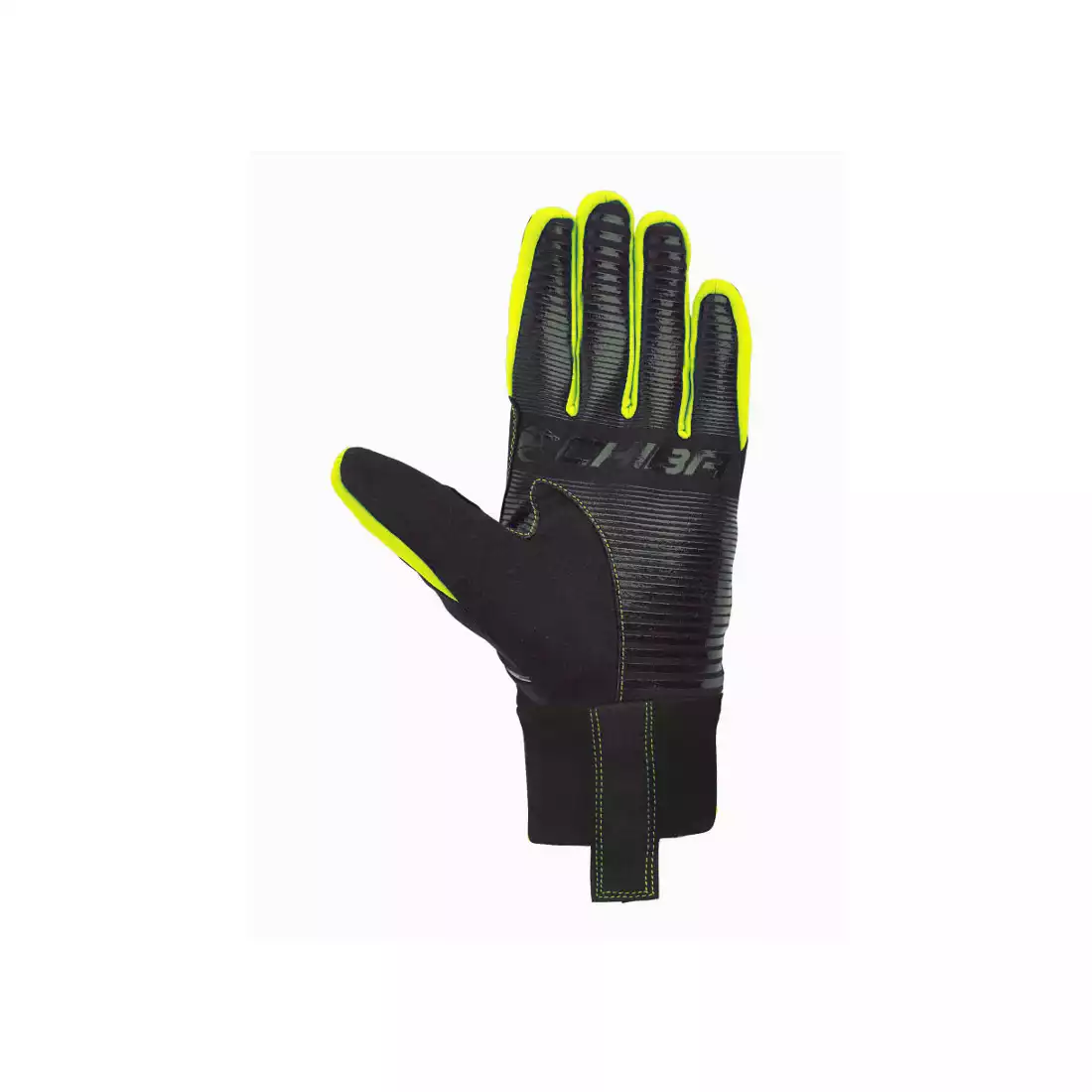 CHIBA CROSS WINDSTOPPER - rękawiczki zimowe, czarny-fluor-zielony 31517