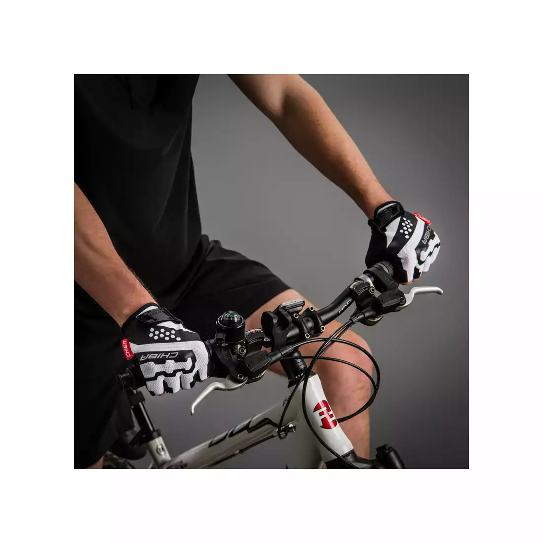 CHIBA PROFESSIONAL II rękawiczki rowerowe biały czarny 3040719