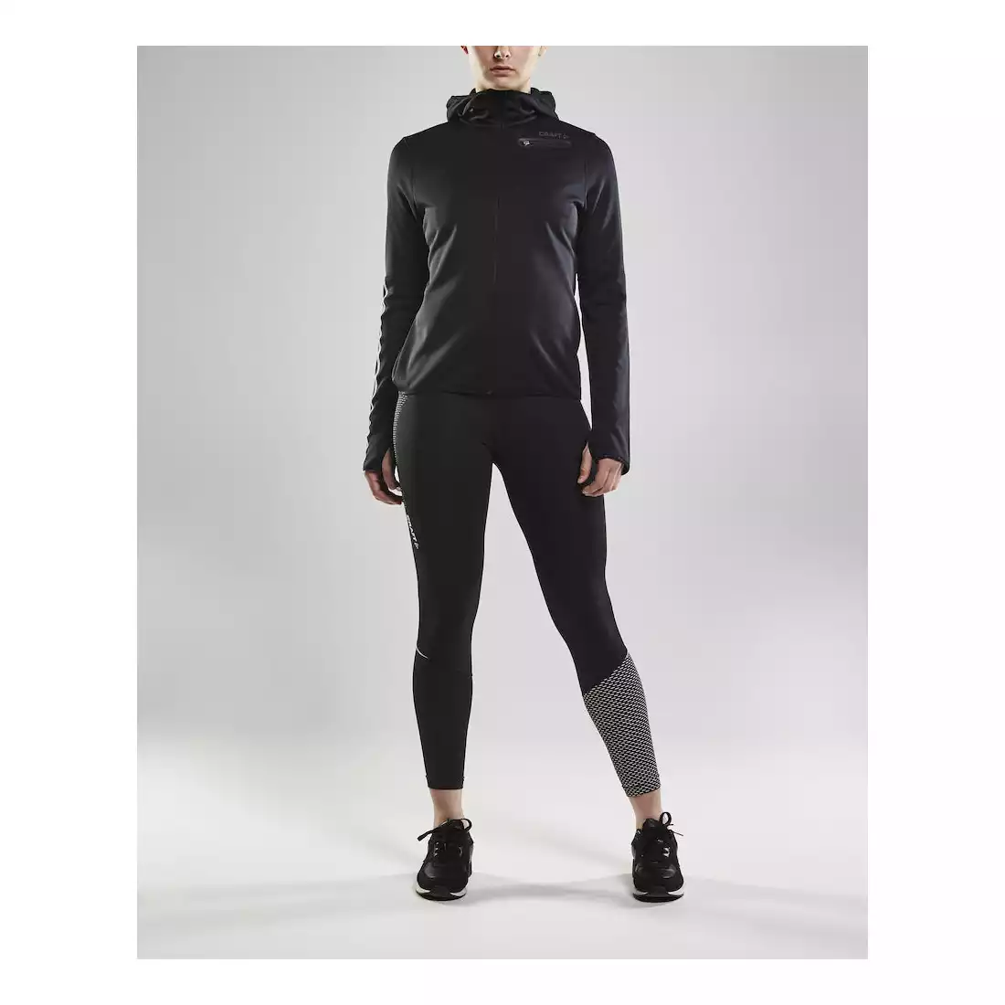 CRAFT EAZE damska, ciepła bluza sportowa z kapturem, czarna 1906033-999000