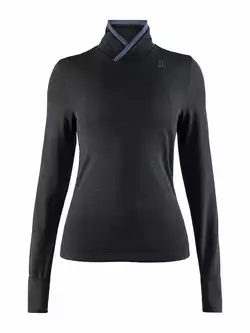 CRAFT FUSEKNIT COMFORT WRAP 1906591-B99000 damska koszulka/golf z długim rękawem czarna