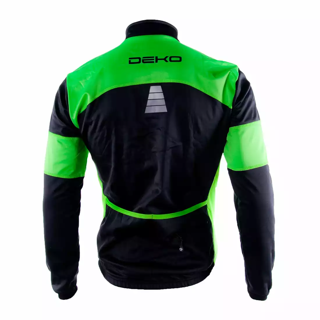 DEKO HUM rowerowa kurtka softshell czarny-fluor zielony