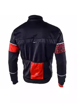 DEKO KOLUN rowerowa kurtka softshell czarno-czerwona