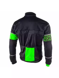 DEKO KOLUN rowerowa kurtka softshell czarny-fluor zielony