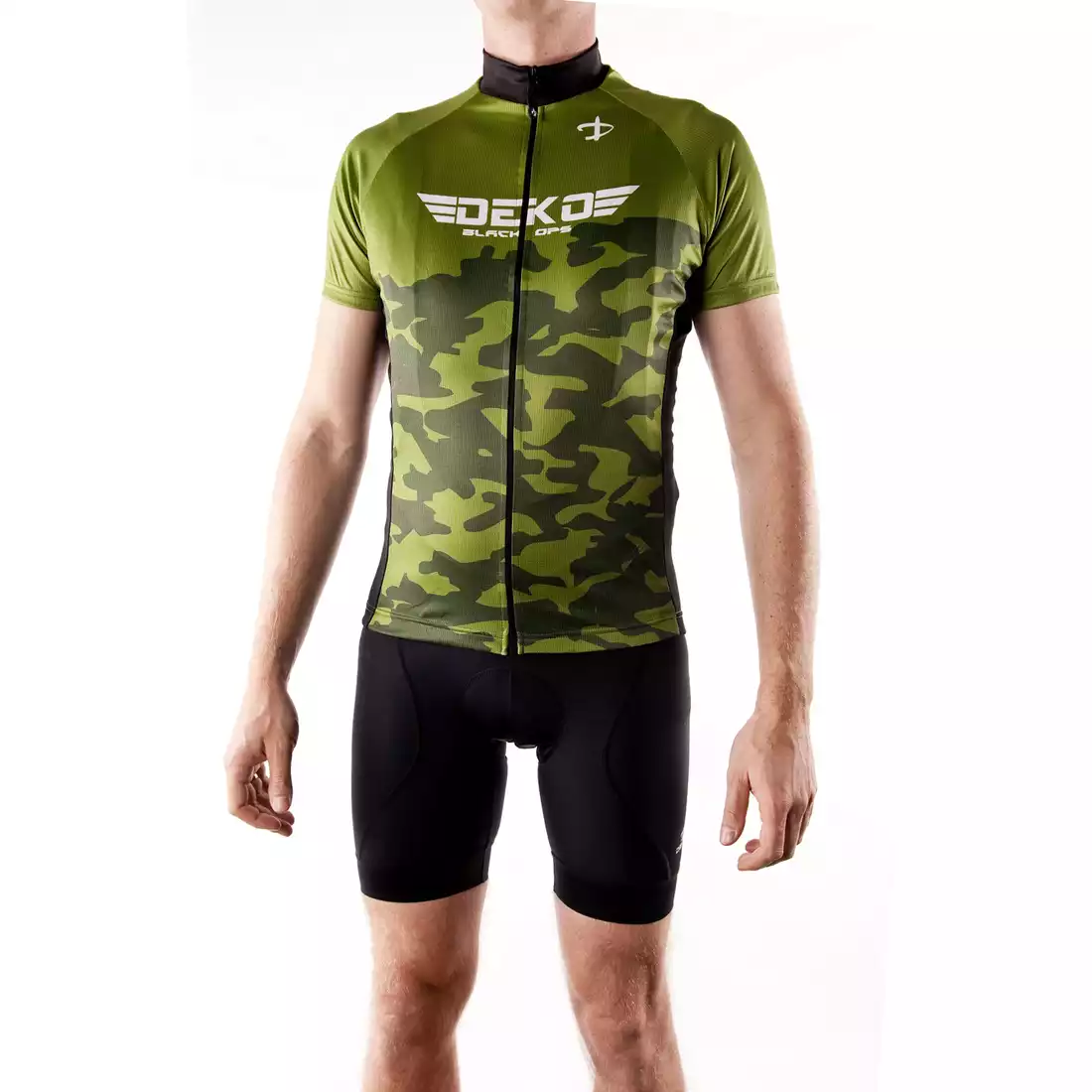 DEKO MILITARY Koszulka rowerowa zielona