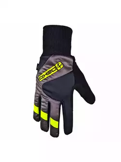 DEKO RAST zimowe rękawice rowerowe czarny-fluor żółty DKW-910 