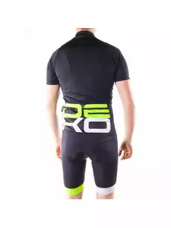 DEKO SET1 męska koszulka rowerowa czarny-fluor zielony-biały