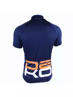 DEKO SET1 męska koszulka rowerowa granat-pomarańcz-biały