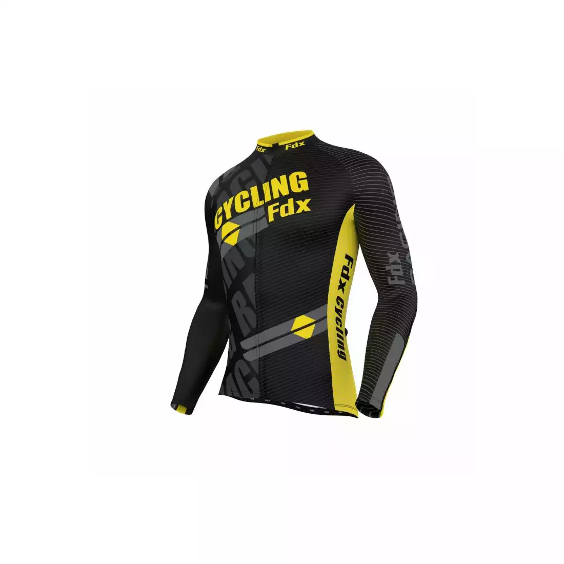 FDX 1050 męska bluza rowerowa czarno-żółta