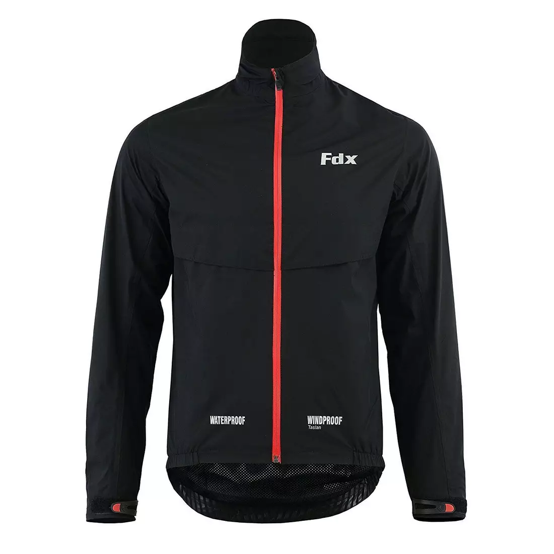FDX 1410 męska przeciwdeszczowa kurtka rowerowa, czarny-czerwony