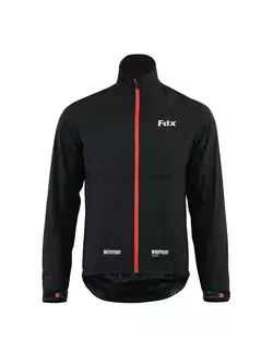 FDX 1410 męska przeciwdeszczowa kurtka rowerowa, czarny-czerwony
