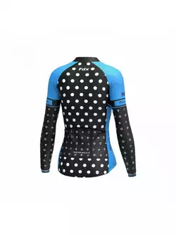 FDX 1490 damska ciepła bluza rowerowa, czarny-niebieski