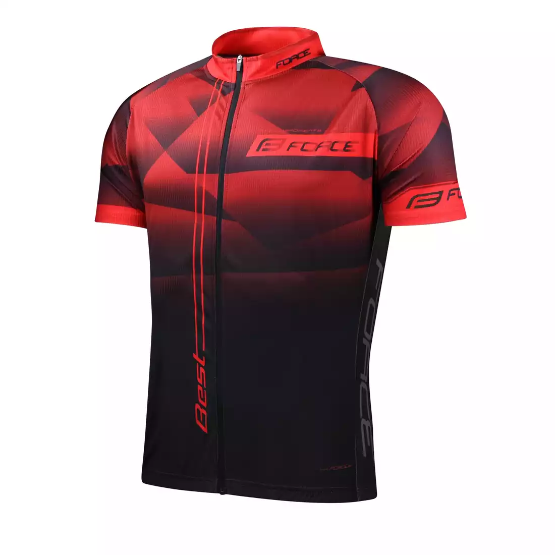 FORCE BEST męska koszulka rowerowa czarno-czerwona 9001291